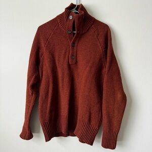 Banana Republic Honeycomb Mock Dark‎ Orange Pullover